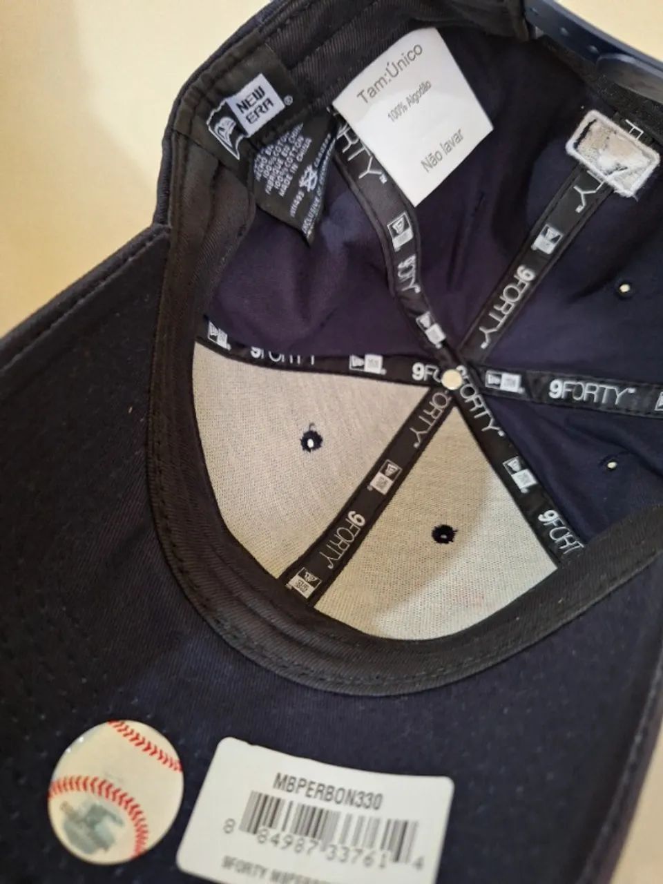 Boné New Era Aba Curva de Algodão MLB New York Yankees Original - Foto 5