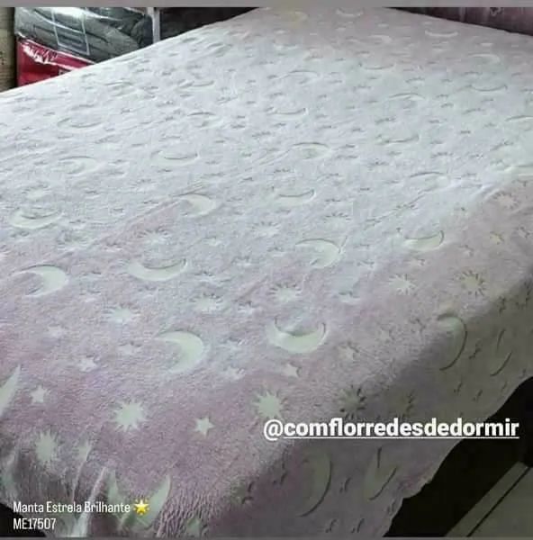 Manta Estrela Brilhante - Aconchegante - Entrega Grátis  - Foto 3