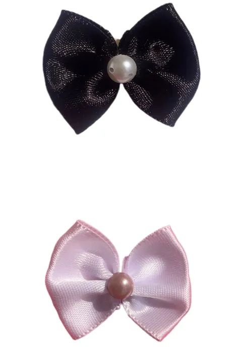 Kit c/ 50 laços pet Glamour de cetim M c/ elástico ortodôntico resistente. - Foto 2