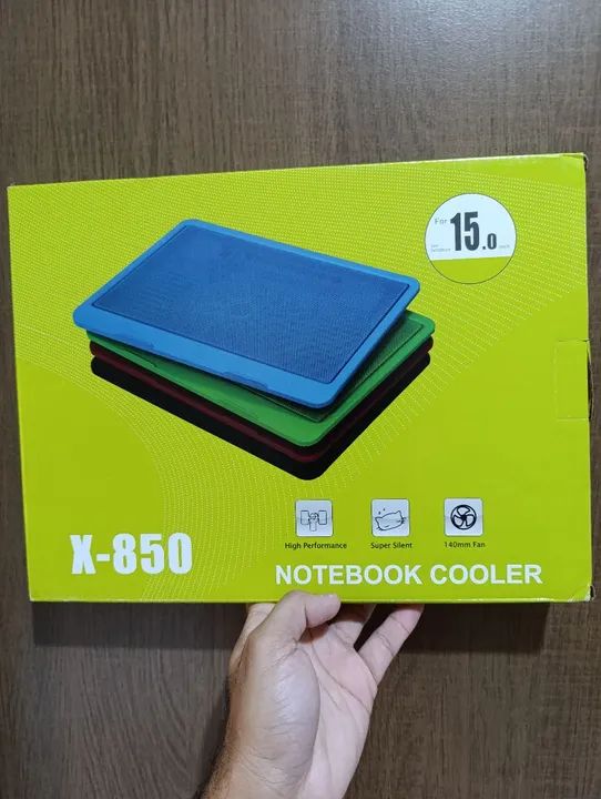 Base de Resfriamento para Laptop Cooler Fan Notebook Led Silencioso USB 1500rpm Nova/Caixa - Foto 2