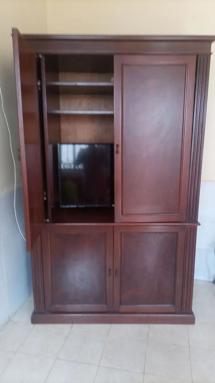 Aemoir Armário de madeira com portas e prateleiras - Foto 2