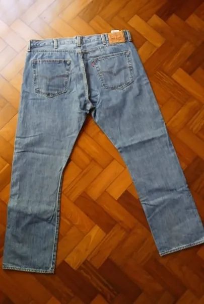 Calça Levis 501 ORIGINAL masculina - jeans azul clássico - Foto 2
