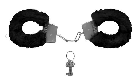 Algemas de Metal com Pelúcia - Hand Cuffs - Foto 3