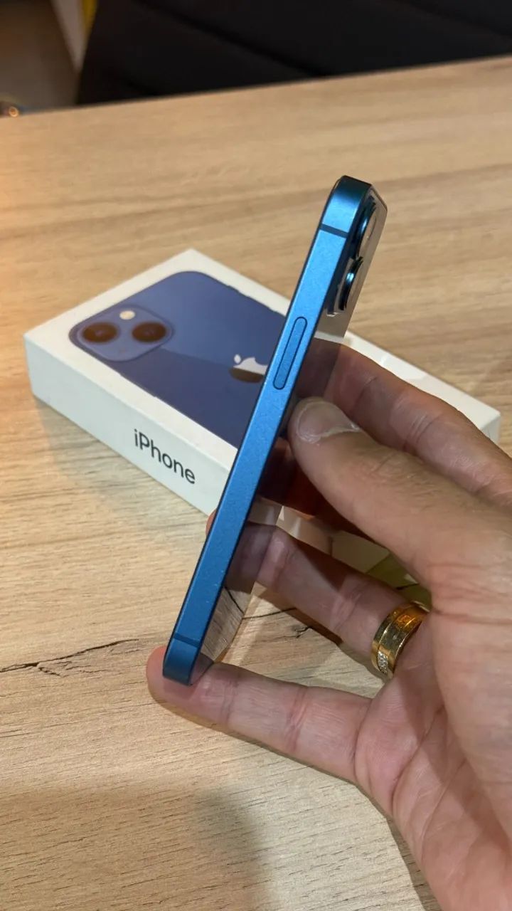 iPhone 13 Mini 128GB Blue - Loja física! Saúde da bateria 89%! Com