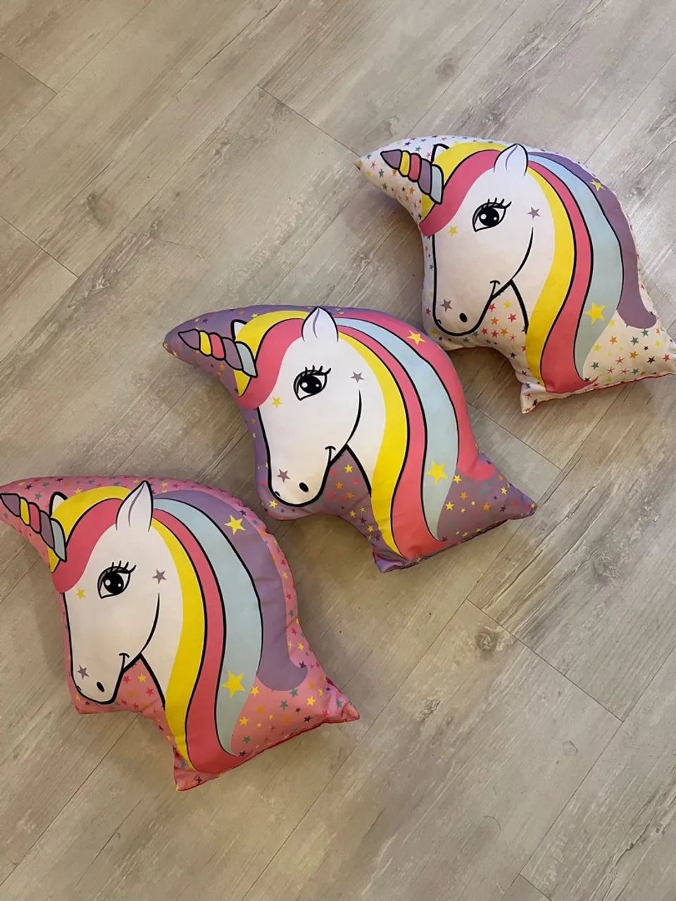 Kit com 3 Almofada Decorativa Unicórnio