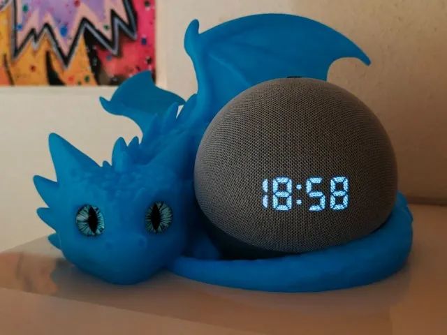 (Sob encomenda) Suporte Alexa echo dot dragão  - Foto 3