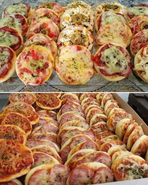 Mini pizza para festas ? aprontar e entregar 
