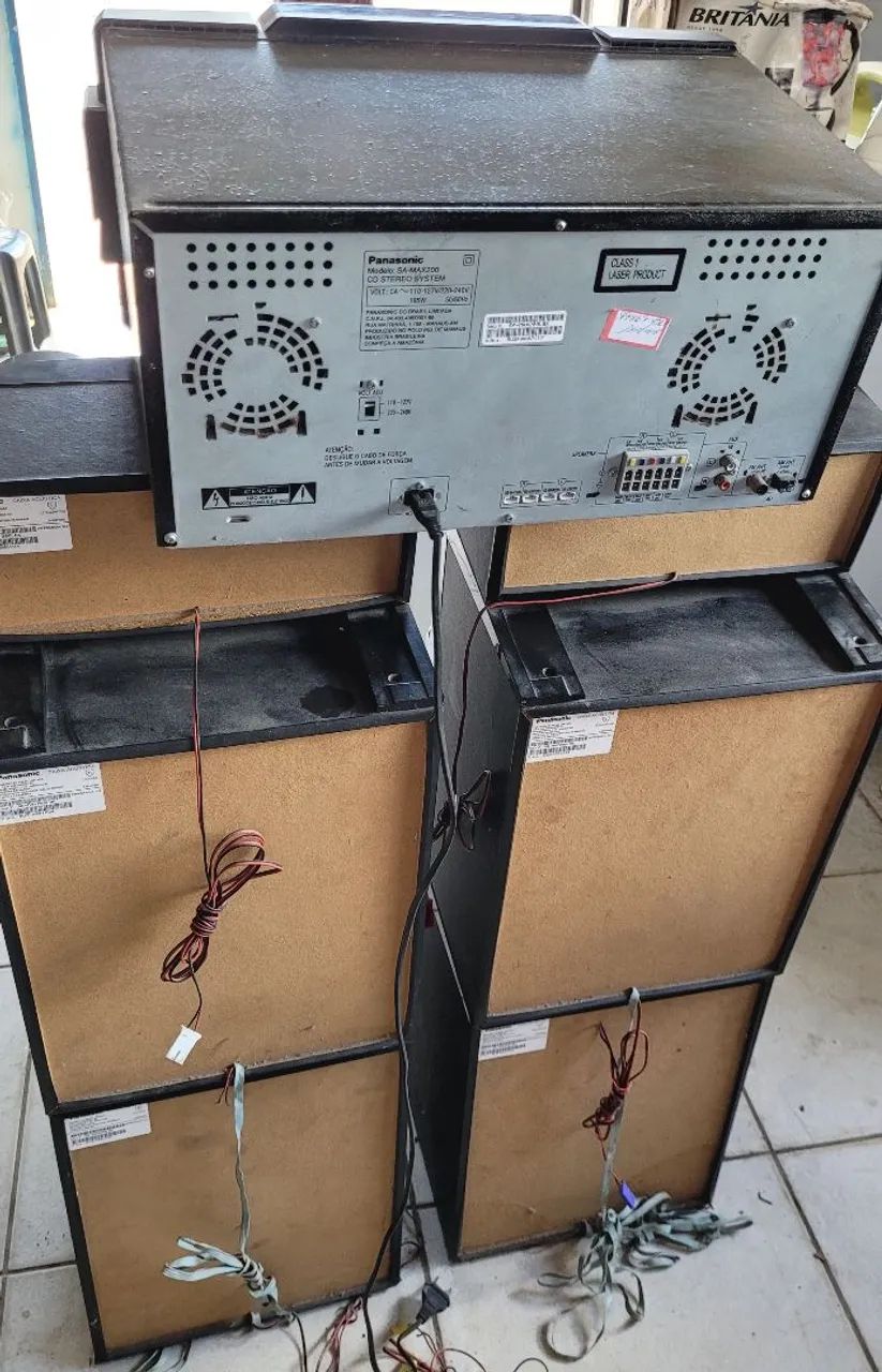 Som Panasonic com DEFEITO 4 Caixas - Foto 2