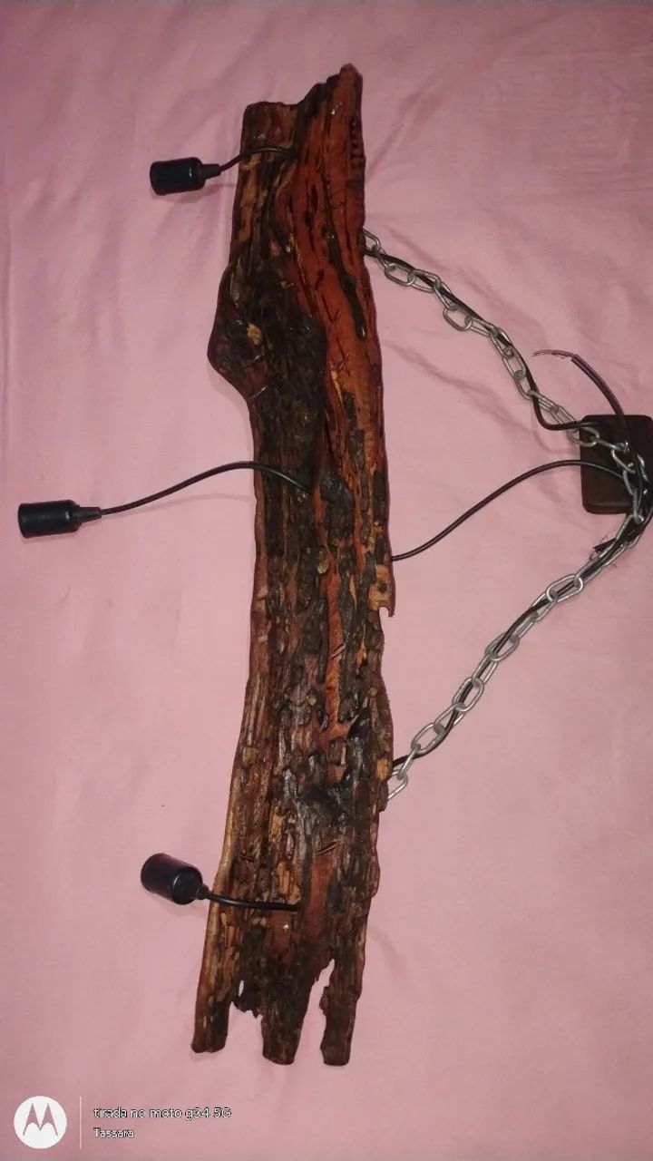 Luminária de teto rústico 