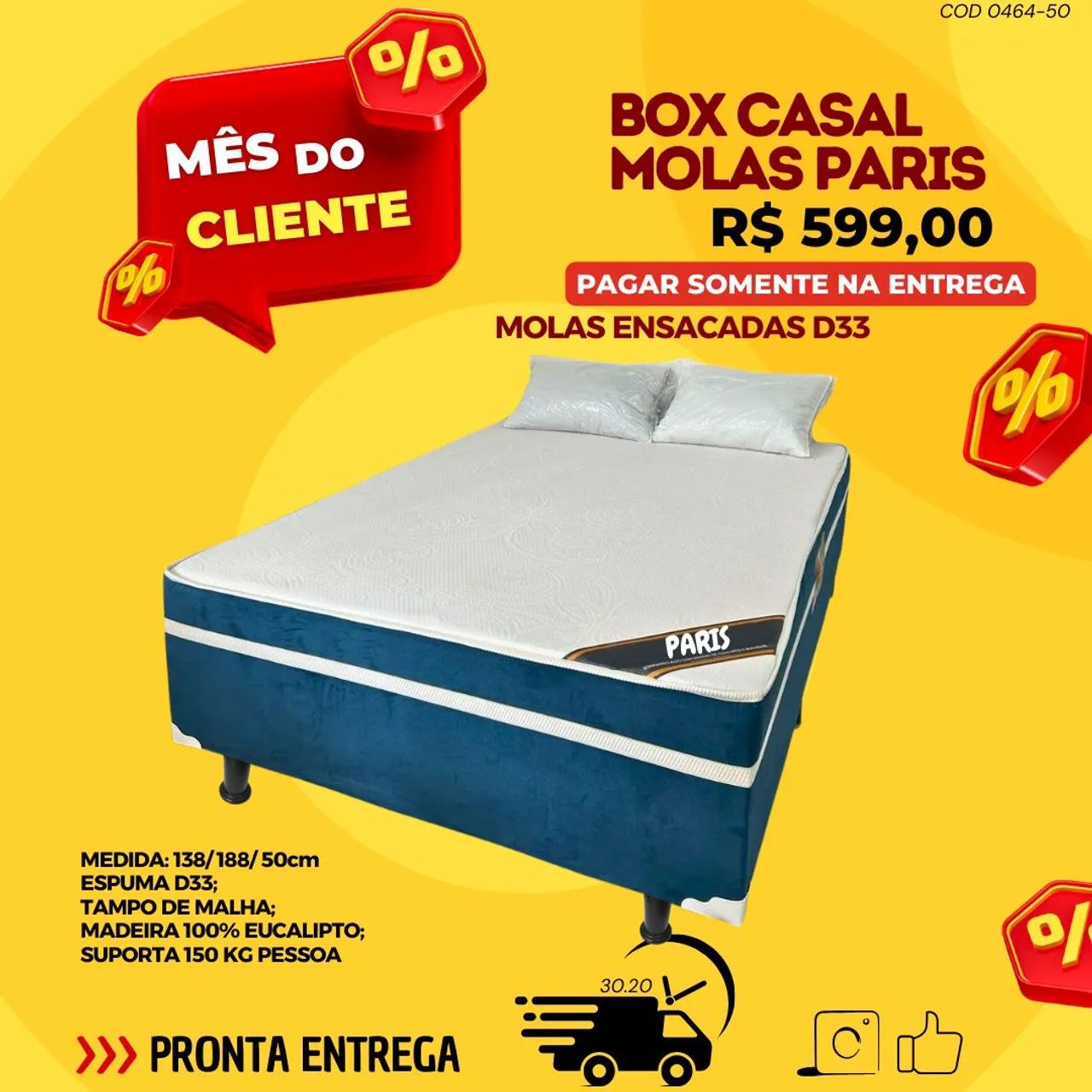 Cama box casal molas ensacadas - Foto 2