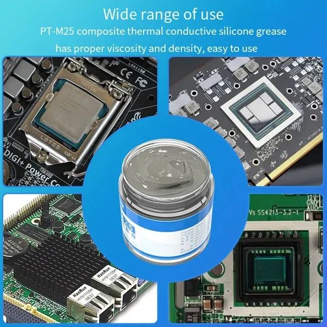 Pasta térmica pt-m25 para cpu, 25g, graxa térmica - Foto 5