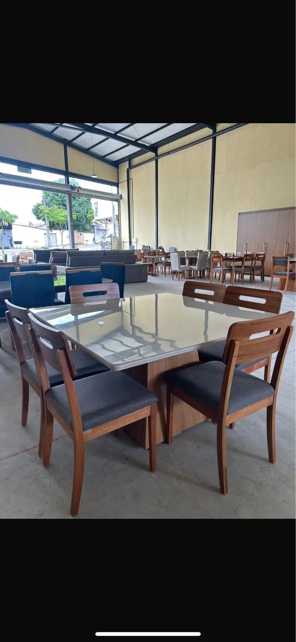 Mesa de jantar com 6 cadeiras 65060623917441120