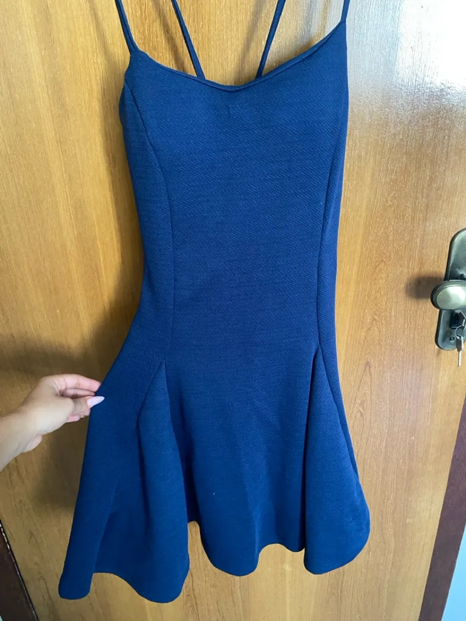 vestido azul rodado (costas aberta)