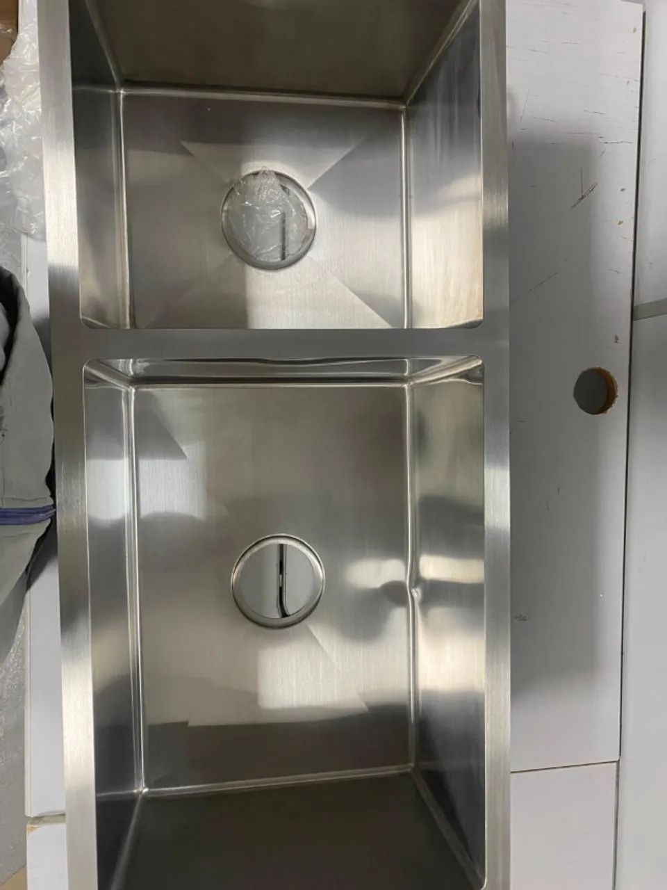 Cuba Dupla Quadrada Inox 304 Gourmet 88x40 Ássimetrica(com pequenas falhas) - Foto 2