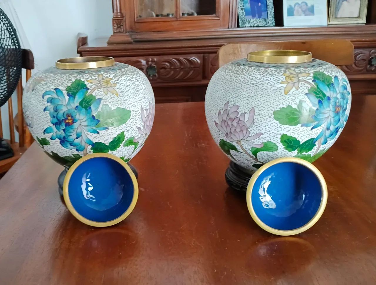 Potes lindíssimos de cobre Cloisonne. 65580480241026121