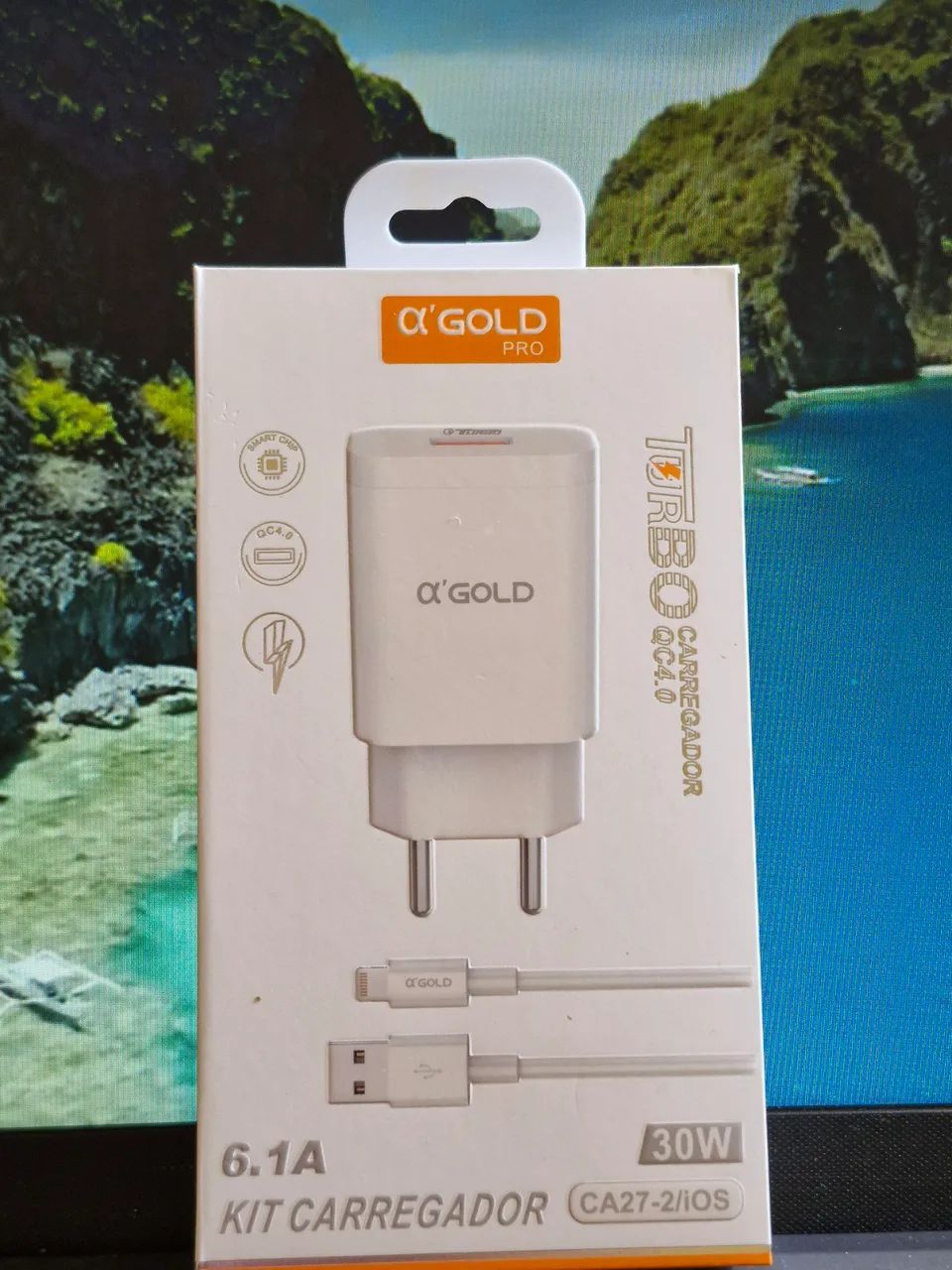 Fonte +cabo Turbo Compativel C/iPhone 8 Ao 14 Pro Max Agold