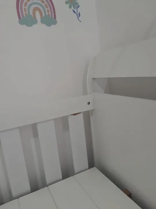 BERÇO 3 EM 1 BRANCO (VIRA CAMA) COM 4 RODÍZIOS - Foto 2