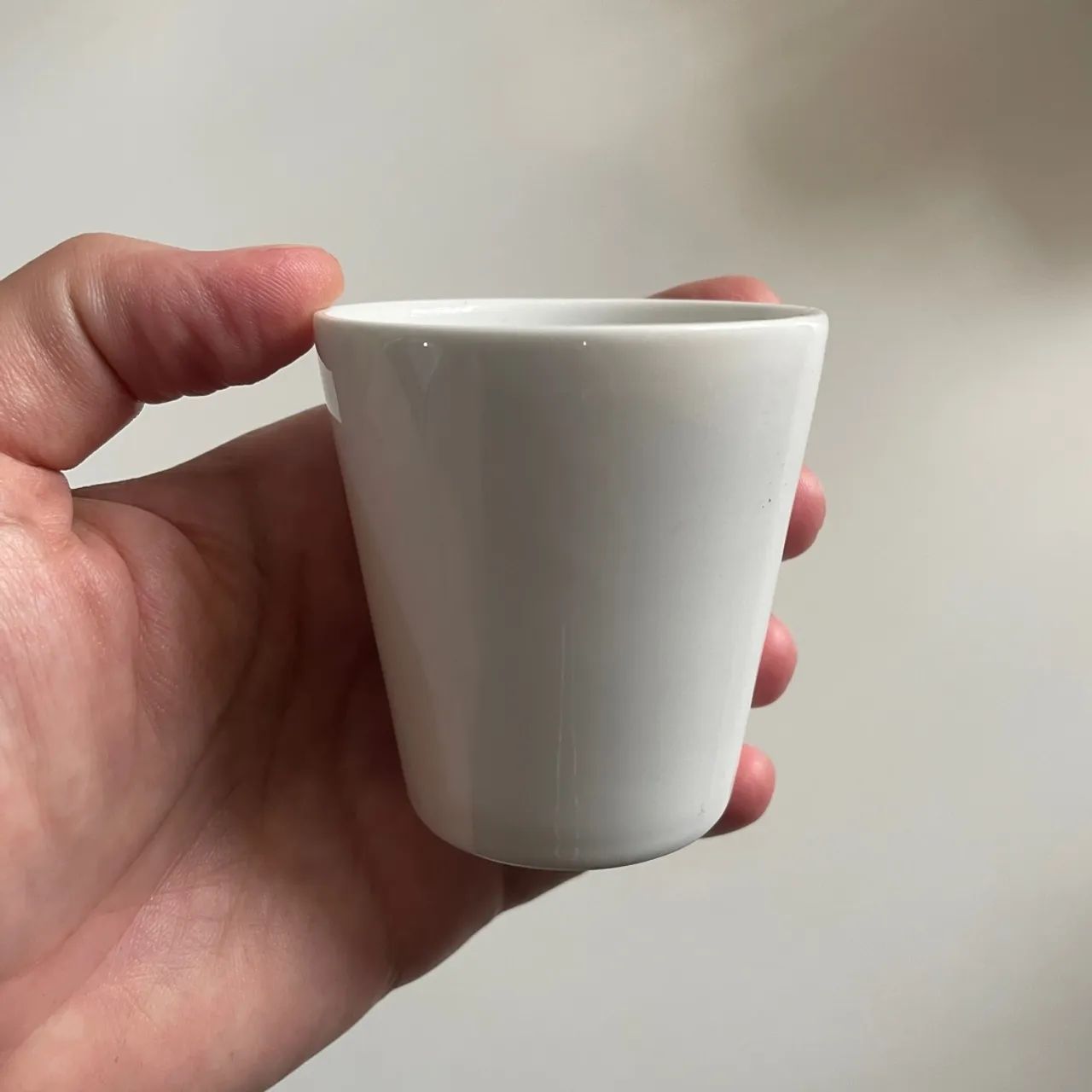 Jogo 5 copos porcelana branca Brinox Durable White 100ml - Foto 2