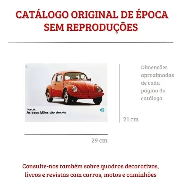 VW Fusca 1600 1984 - Catálogo Folheto Folder Prospecto - Foto 3