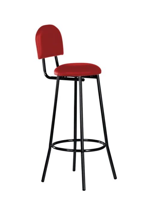 CADEIRA CAIXA E BANQUETA ALTA COURO PRETO PRONTA ENTREGA * LOJA  - Foto 3