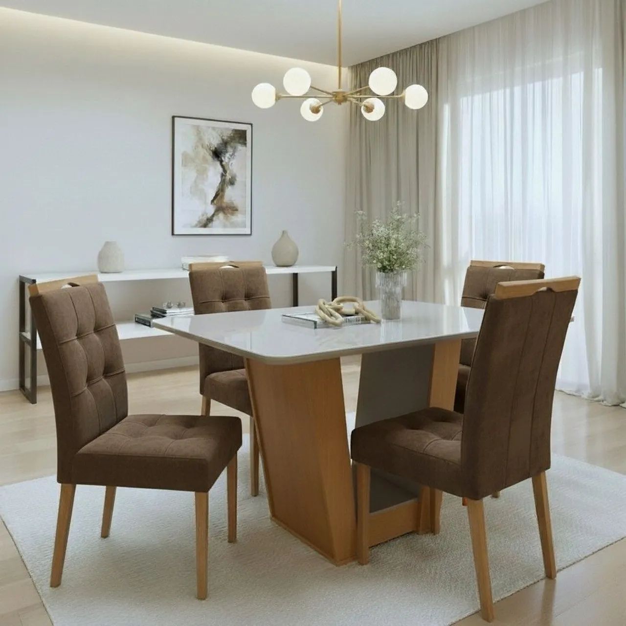 Sala mesa jantar 4 cadeiras - Foto 4