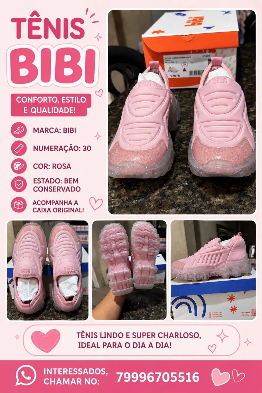 Vende-se uma cadeirinha e um tênis da BiBi - Foto 2