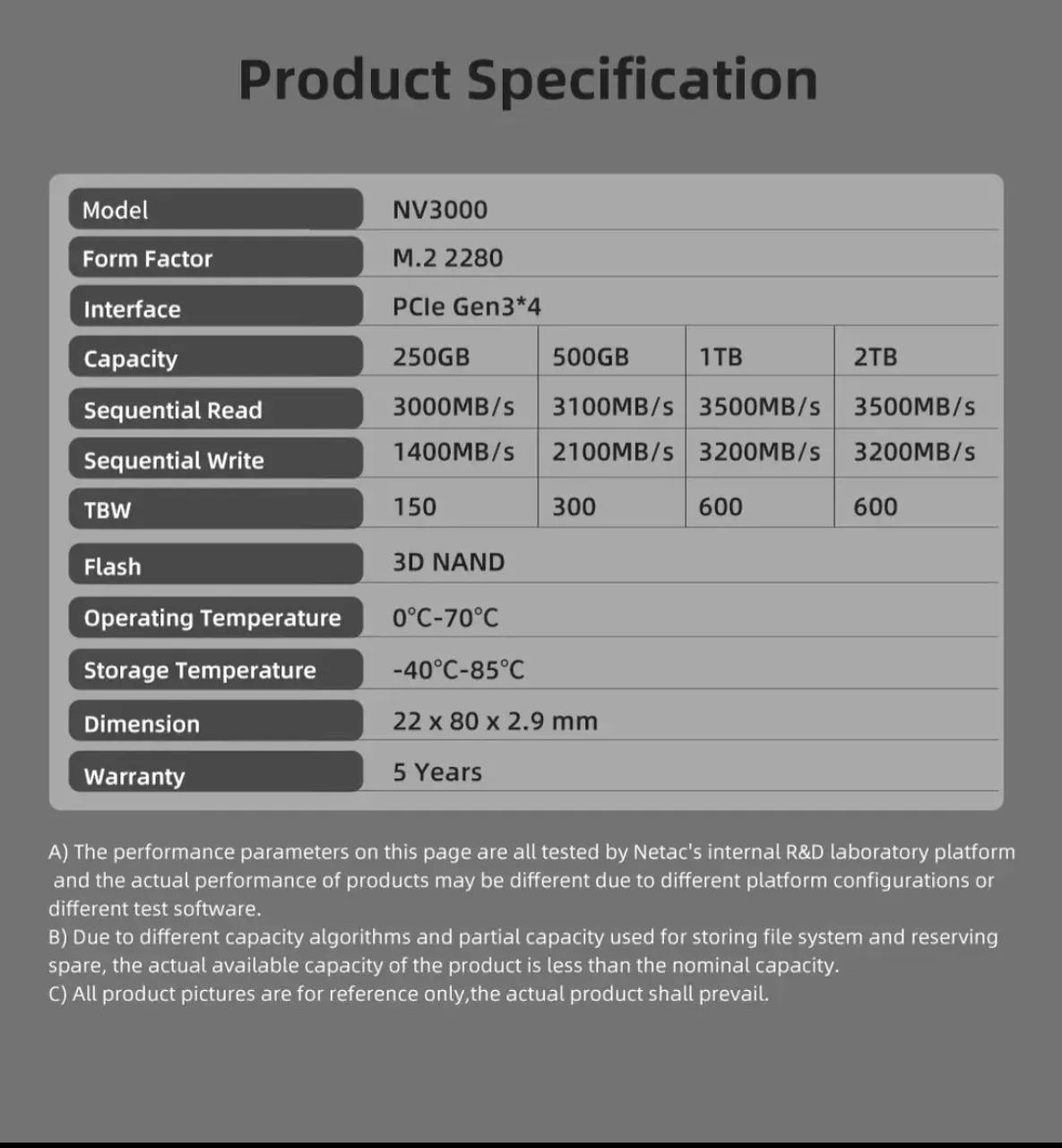 Ssd NVME 250GB Netac / Produto Novo  - Foto 5
