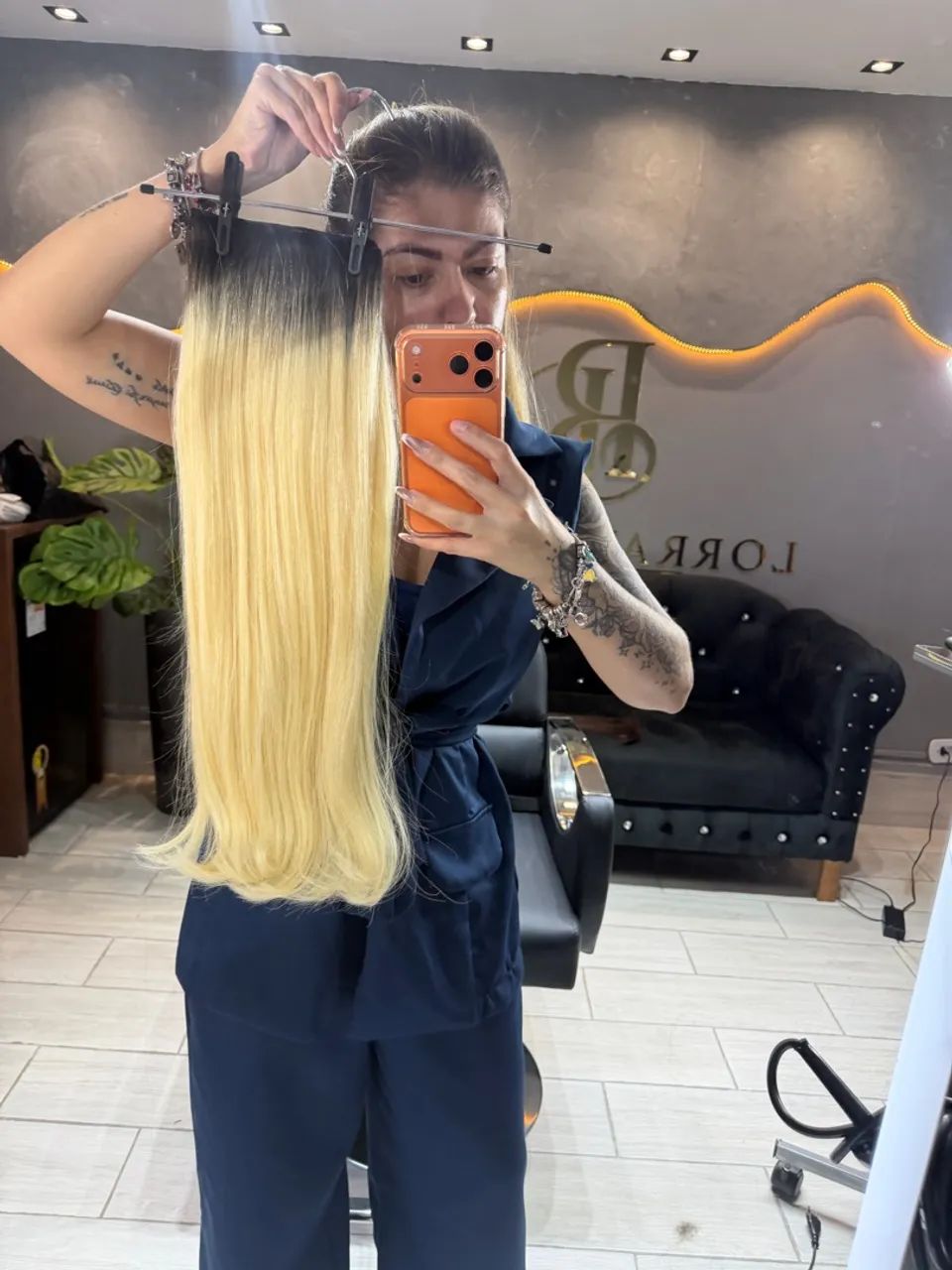 Mega hair brasileiro loiro 