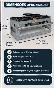 Fogão industrial 2 bocas - Foto 4