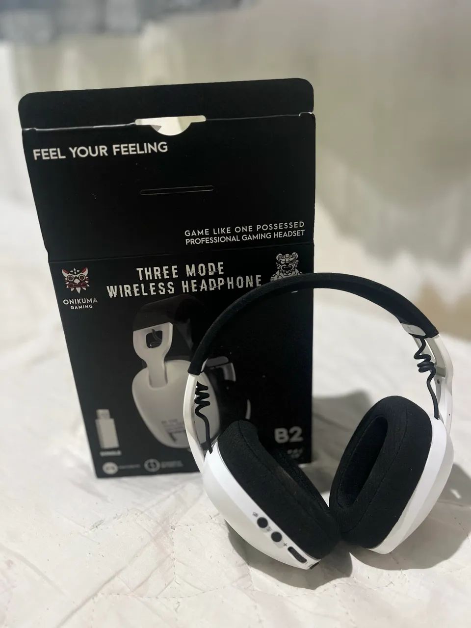 Headset Gamer Onikuma B2 Wireless - Branco