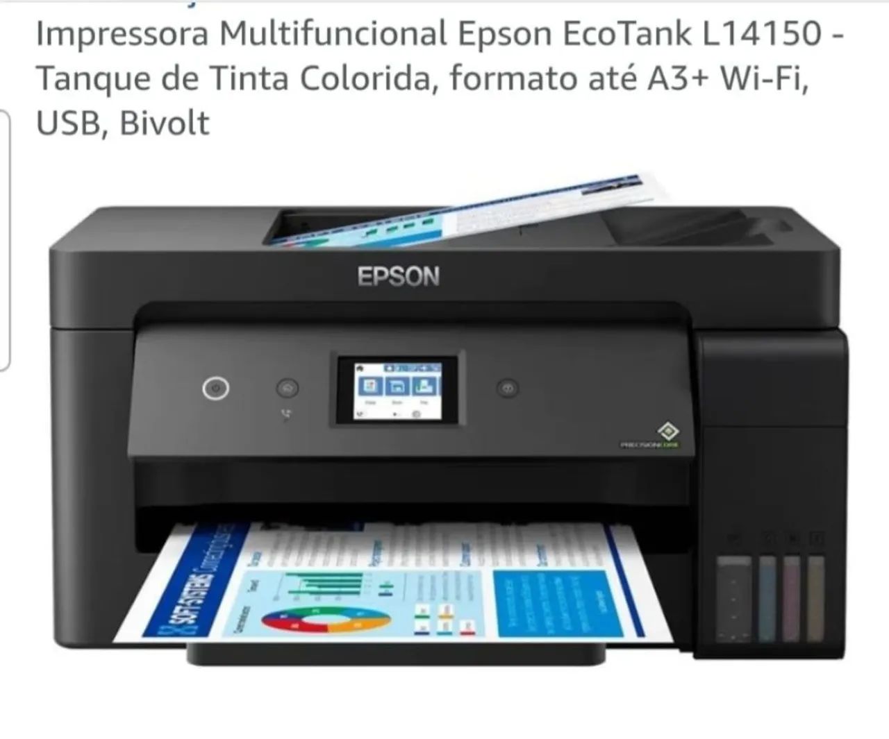 Impressora Multifuncional Epson EcoTank L14150 Wi-Fi e USB - Foto 2