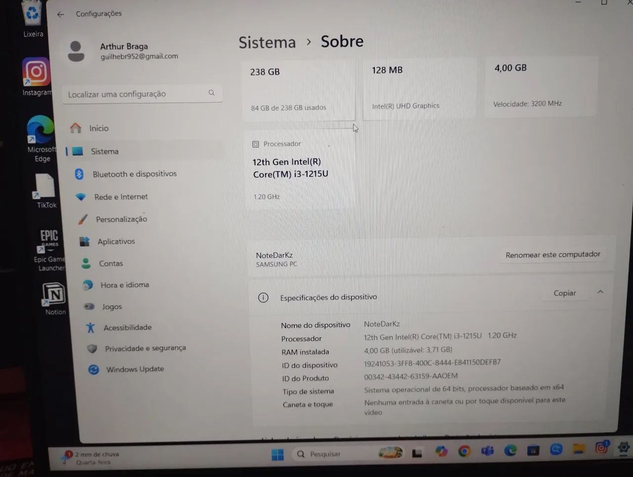 Notebook Samsung Galaxy book 2 - Foto 3