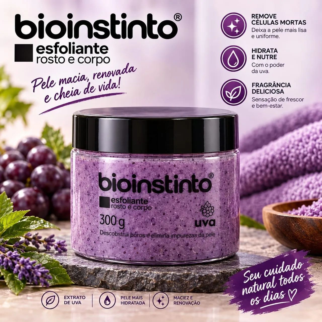Esfoliante rosto e corpo bioinstinto  - Foto 3