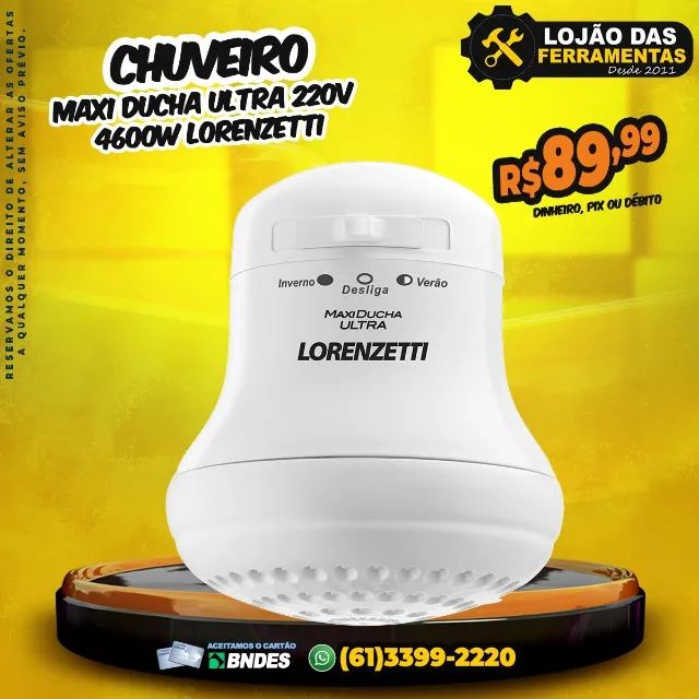Chuveiro Maxi Ducha Ultra 220v 4600w Lorenzetti