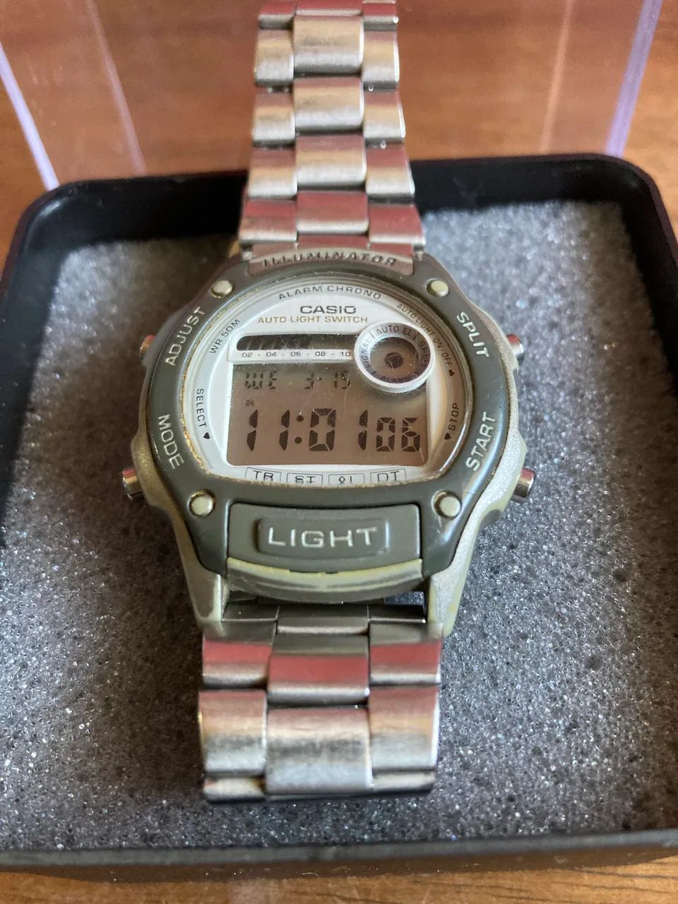 Relógio Casio Original Aço Light Digital Resistente à Água Usado . - Foto 4