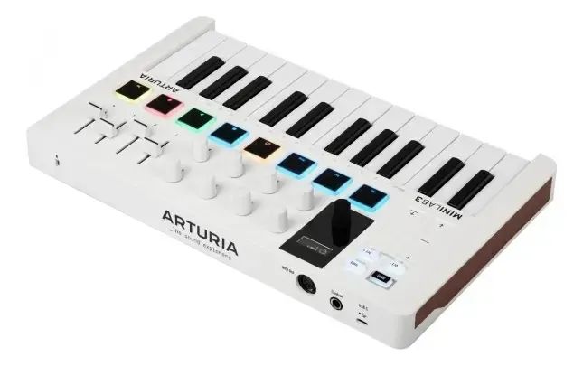 Teclado Controlador Arturia Minilab 3 Alpine White Branco