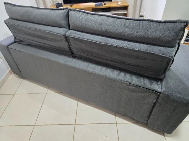 Sofá Linoforte Benetton 4 Lugares Retrátil e Reclinável - 2,29 m - Foto 2
