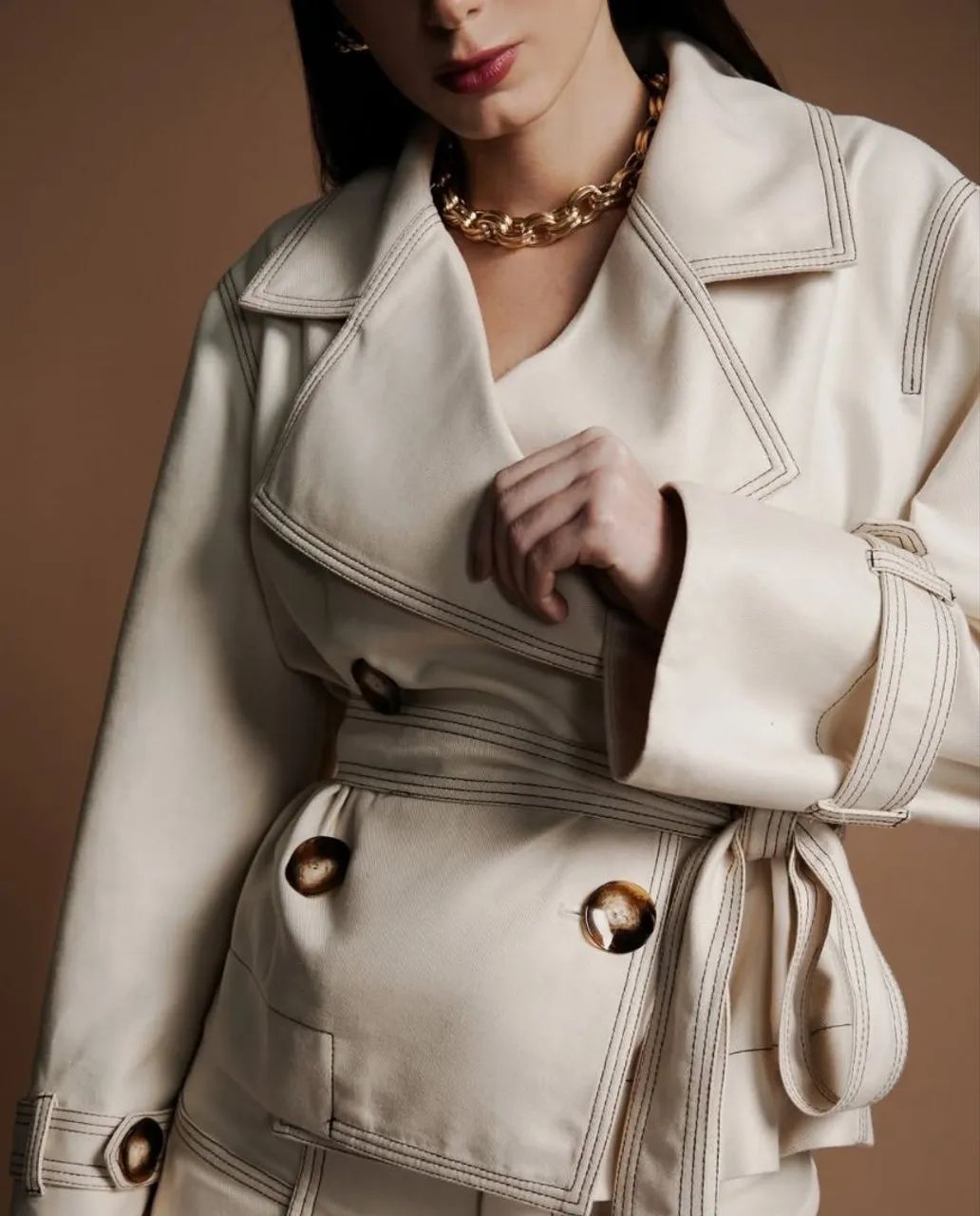 Trench Coat e Calça Tam 34 novo  - Foto 2