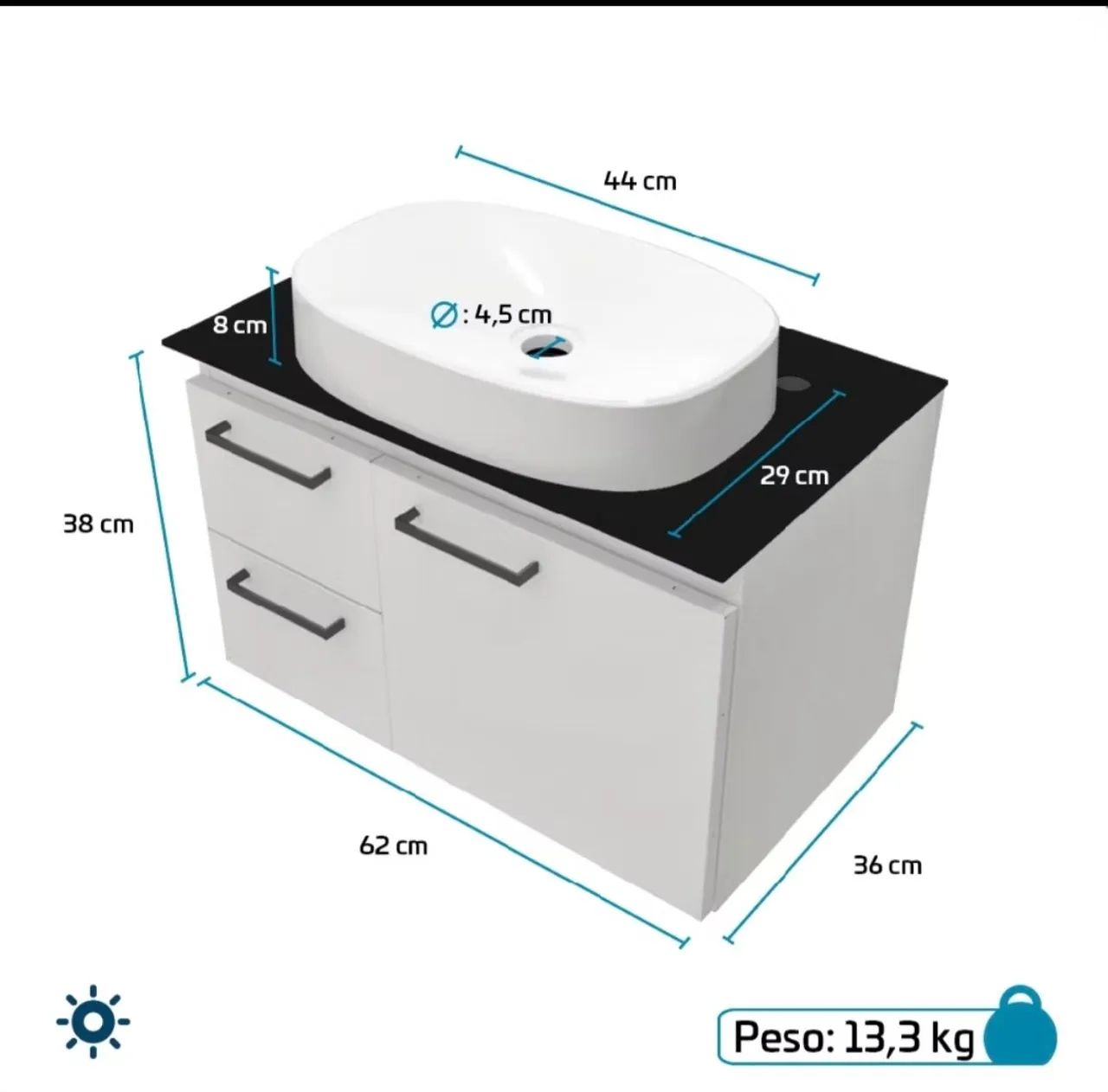 Pia para banheiro - Foto 5