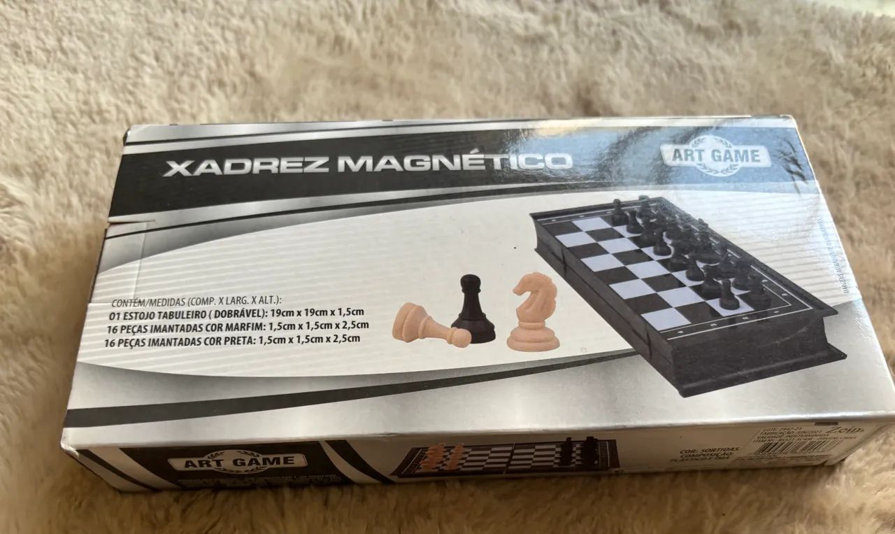 Mini jogo de Xadrez Magnético - Novo - Foto 3