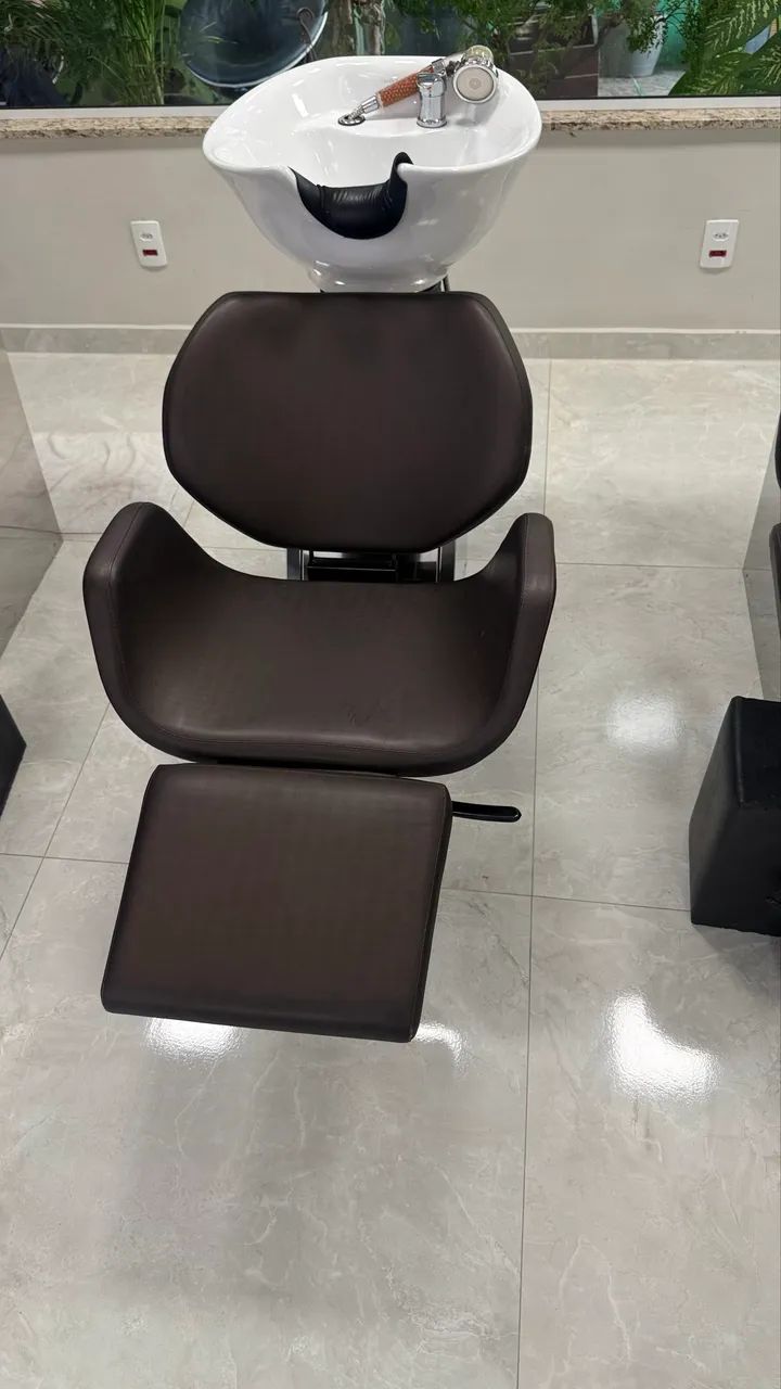 Cadeira e lavatório salão de beleza profissional 
