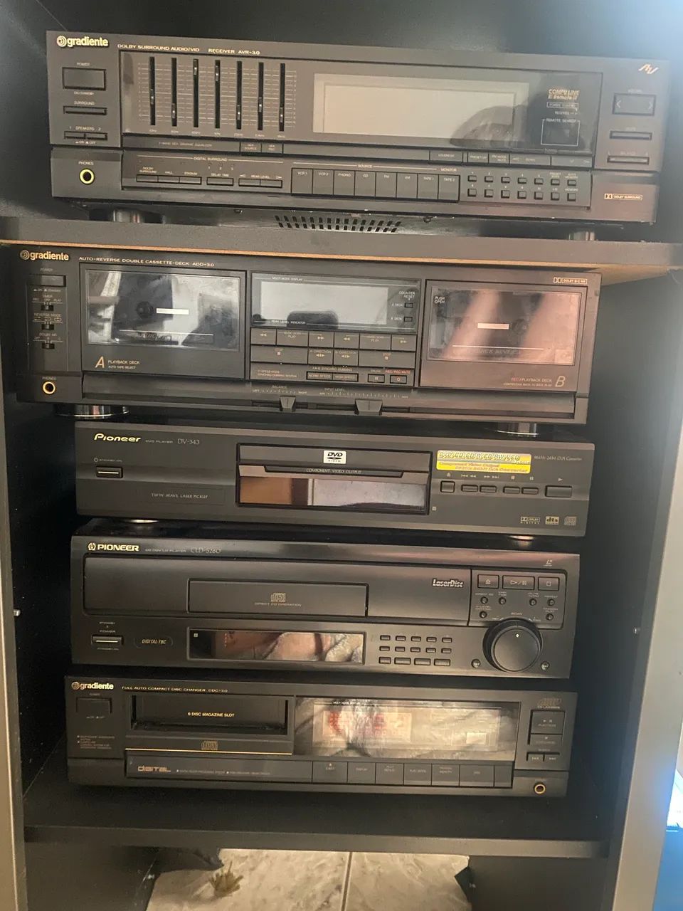 ? Conjunto de Som Vintage Gradiente + Pioneer 