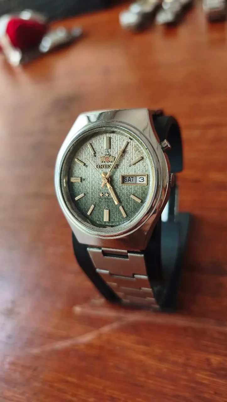 Relógio Orient Automático Vintage Verde degradê com Rosé  - Foto 2