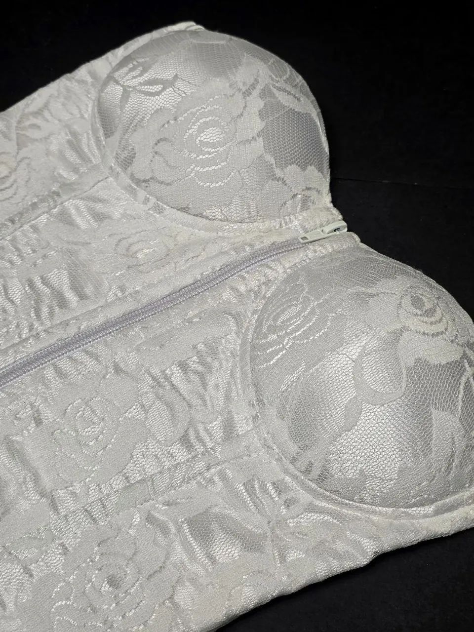 Corset Branco Renda - Bem Transada (Tam P)