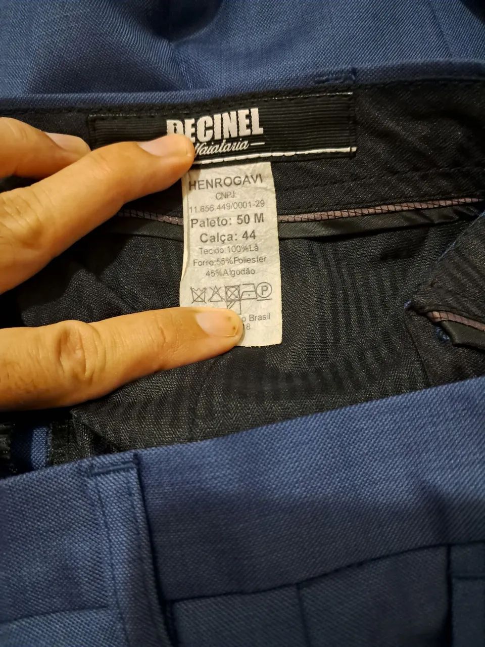 Terno Decinel  Slim fit azul petróleo  - Foto 4