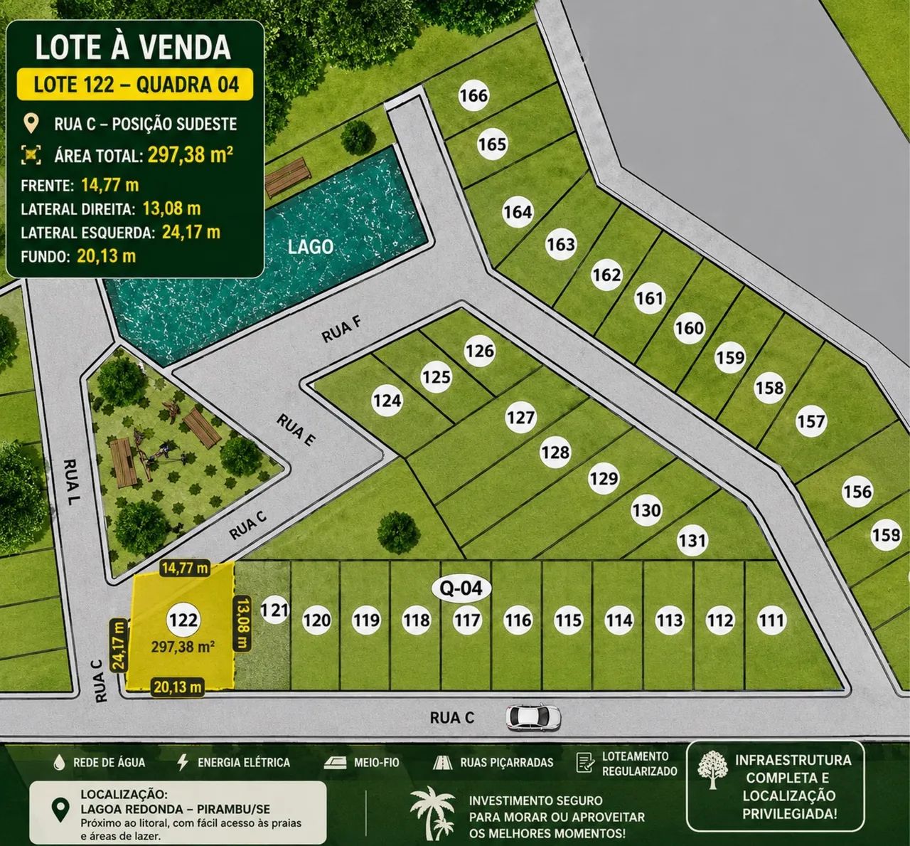 Lote em lagoa redonda pirambu 