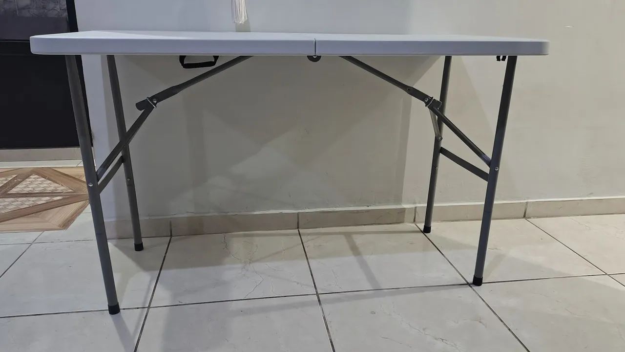 Mesa Dobrável Retangular 122x74cm - Marca Bianchini - Foto 4