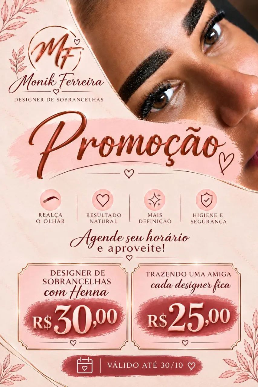 Promoção - Designer de Sobrancelhas 