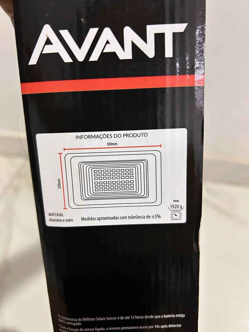 REFLETOR SOLAR AVANT 200W NOVO - SENSOR DE PRESENÇA  - Foto 3