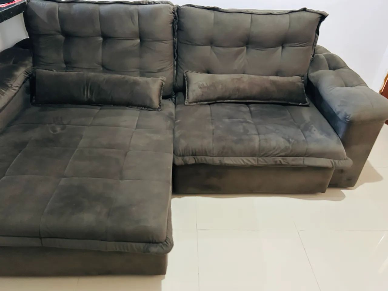 Sofá retrátil e reclinável 5 lugares - Foto 3